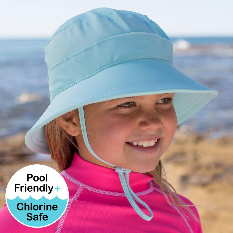Kids Swim Bucket Hat - Aqua | Bedhead Hats– Pool House